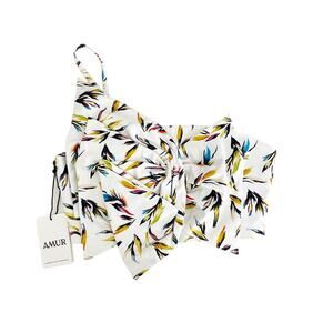 Amur Noah Tropical Print Twisted Bow Top Medium